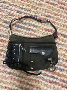 Y2k Dior lace up pochette bag